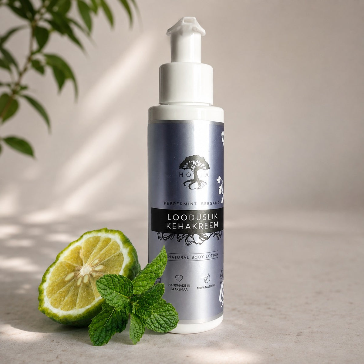 Natural Body Cream Mint and Bergamot, 100 ml